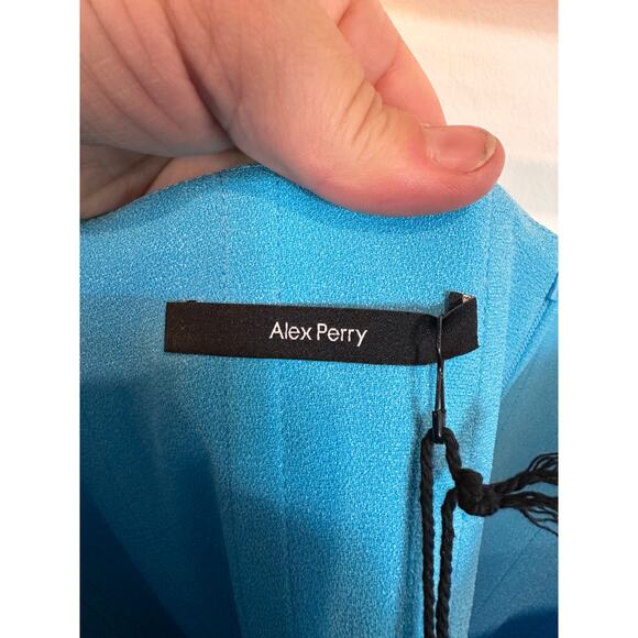 ALEX PERRY Bright Blue Draven Stretch Crepe Sweetheart Dress (US 6/AU 10) NWT! - Picture 6 of 11